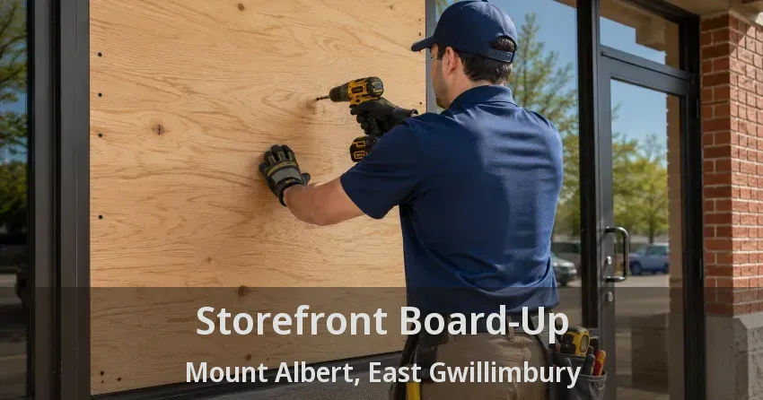Storefront Board-Up Mount Albert, East Gwillimbury - ON