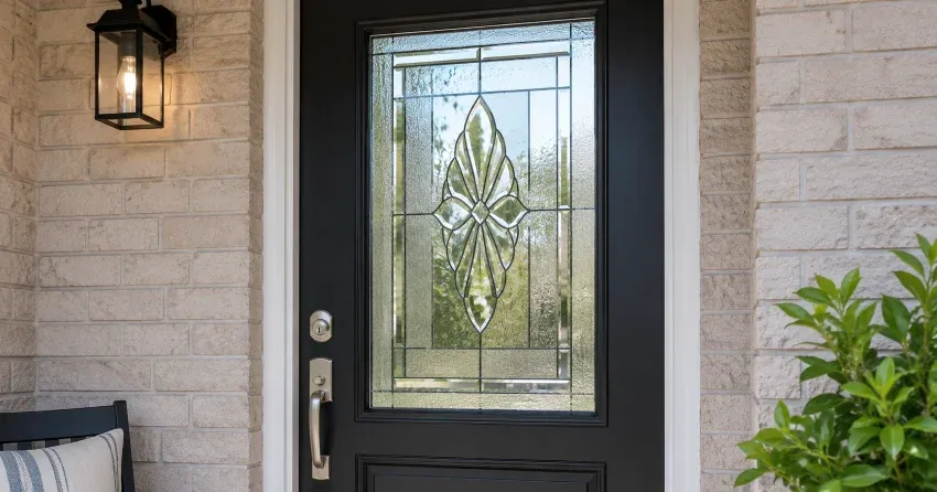 technician replacing a cracked decorative glass panel in Ravenshoe, East Gwillimbury