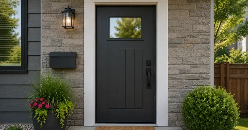 emergency door replacement Mount Albert, East Gwillimbury installation in progress