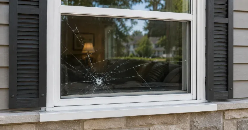 technician measuring window opening for emergency glass replacement Sharon, East Gwillimbury