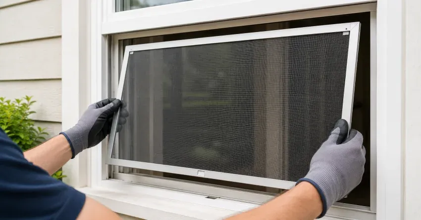 technician repairing a window sash and balance system in Franklin, East Gwillimbury