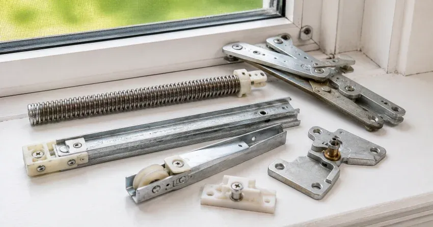technician adjusting window sash alignment in Sharon, East Gwillimbury home