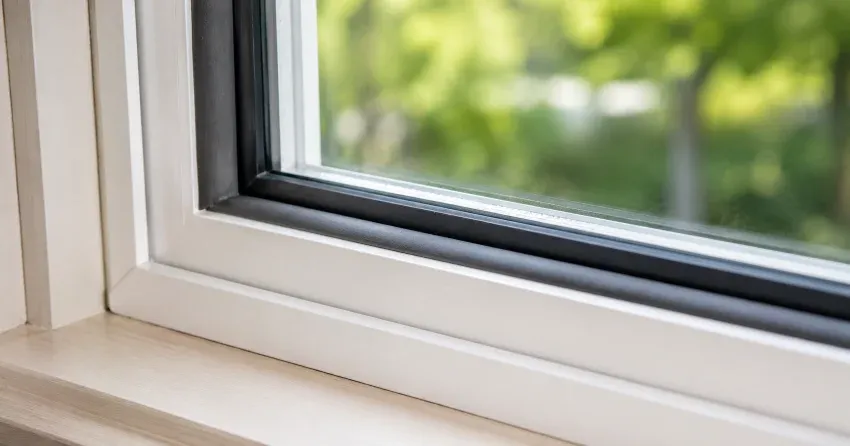 technician inspecting window weatherstripping for drafty window repair Mount Albert, East Gwillimbury