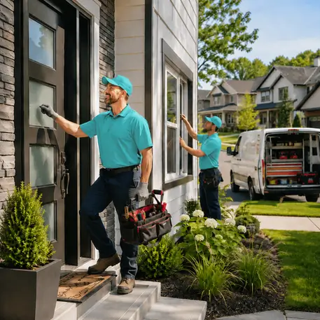Crews attending door and window jobs in towns, villages and outlying properties across the service area